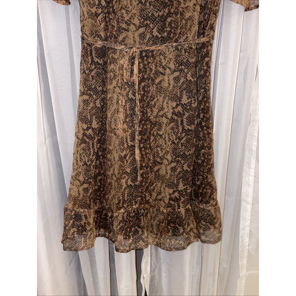 Abercrombie & Fitch Womens Mini Dress Sz Medium Snake Print Sheer 90s Grunge - Picture 11 of 11